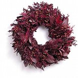 18" Shades of Burgundy Wreath